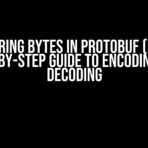 Mastering Bytes in Protobuf (C++): A Step-by-Step Guide to Encoding and Decoding