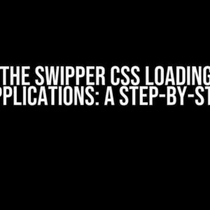 Solving the Swipper CSS Loading Issue in React Applications: A Step-by-Step Guide