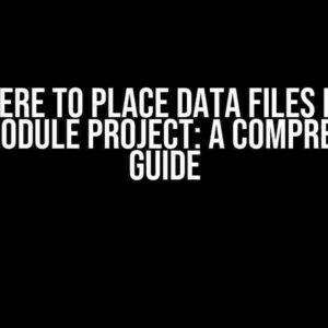 Where to Place Data Files in a Multi-Module Project: A Comprehensive Guide